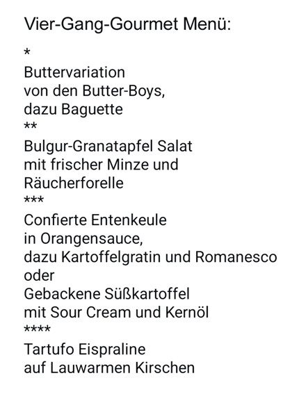 Vor-Premiere von "GLORIA GRAY 6.0" in der Arberlandhalle Eisenstein am 20.02.2026 - Menue