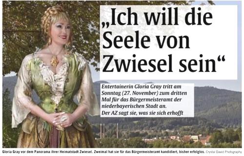 Gloria Gray - Bürgermeisterinwahl 2022 in Zwiesel - Abendzeitung (AZ) München, 24.11.2022