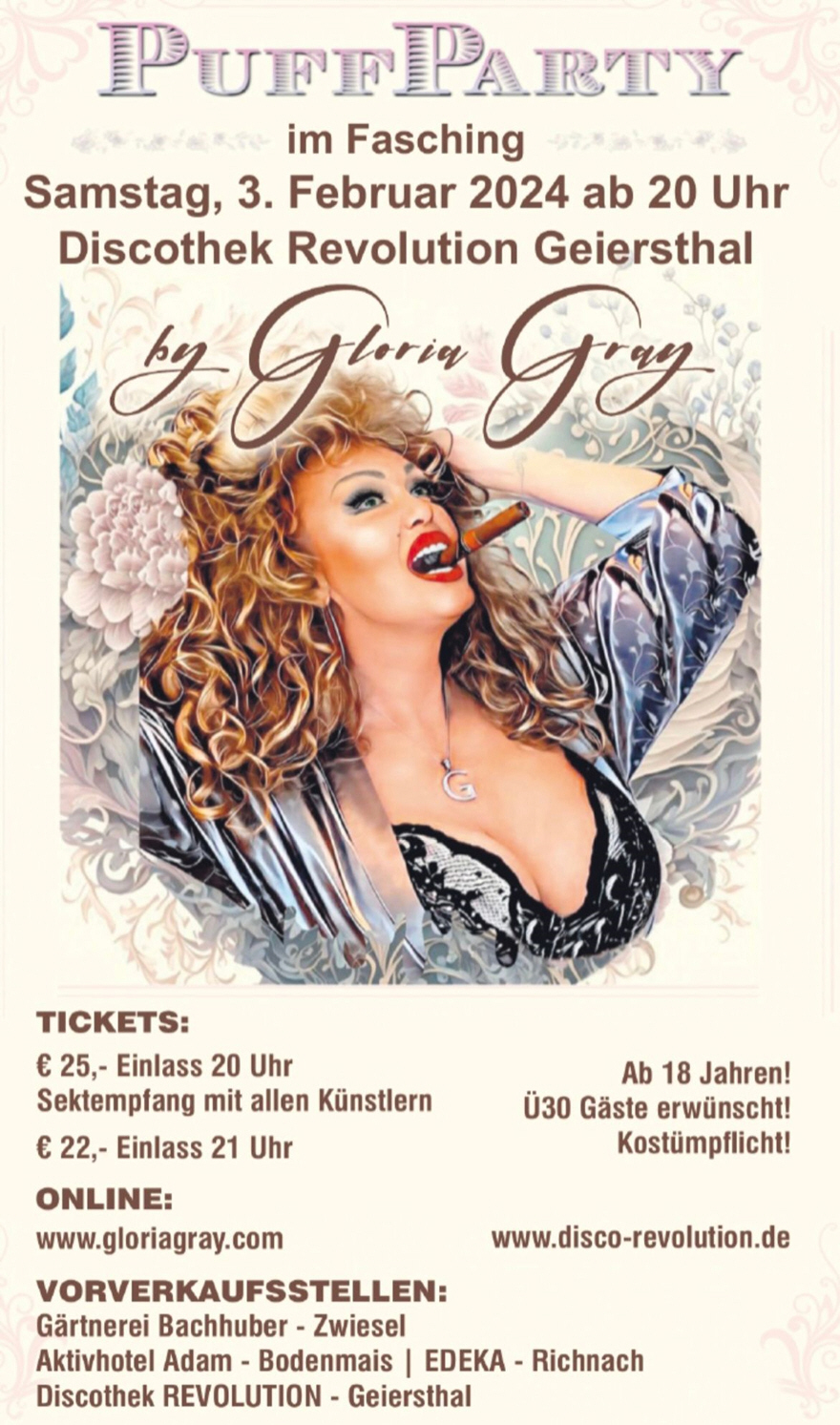 Gloria Gray - Puffparty 2024 - Flyer