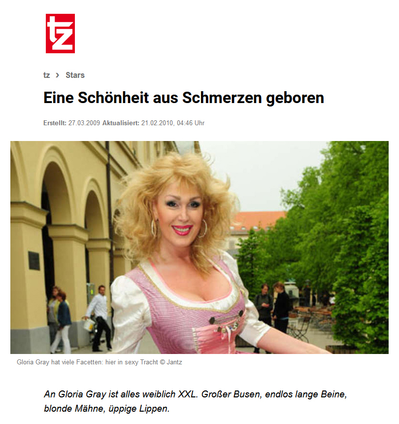 Gloria Gray - Mit allem, was ich bin: Mein Leben - tz München, 27.03.2009