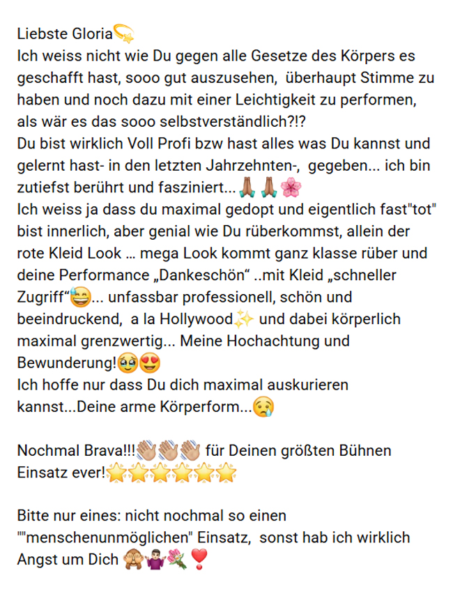 "GLORIA GRAY 6.0" - "Tour de Gray" - Zusatztermine nach ausverkaufter Premiere 2026 - Statements