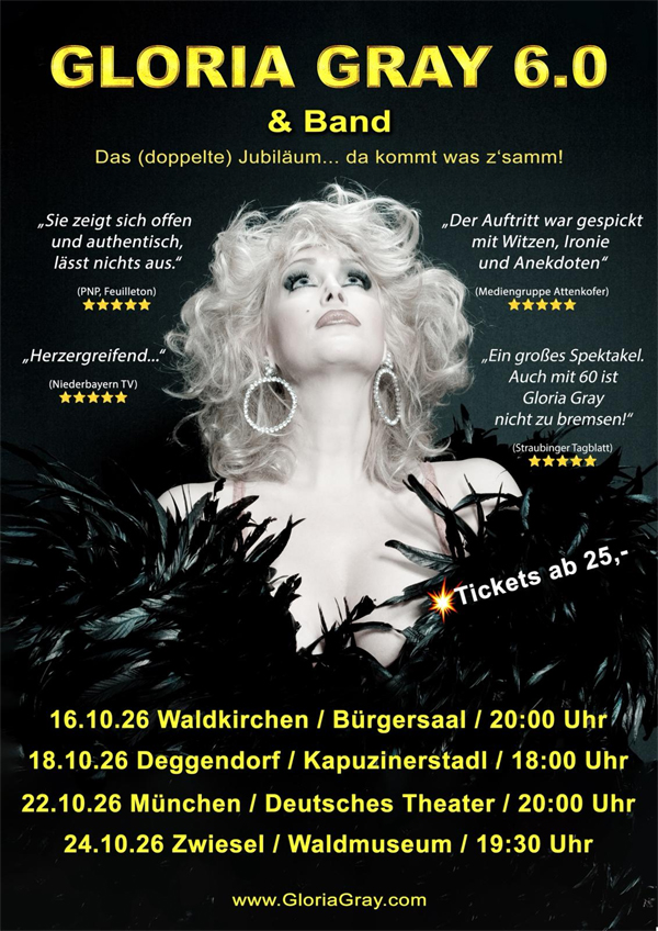 "GLORIA GRAY 6.0" - "Tour de Gray" - Zusatztermine nach ausverkaufter Premiere 2026