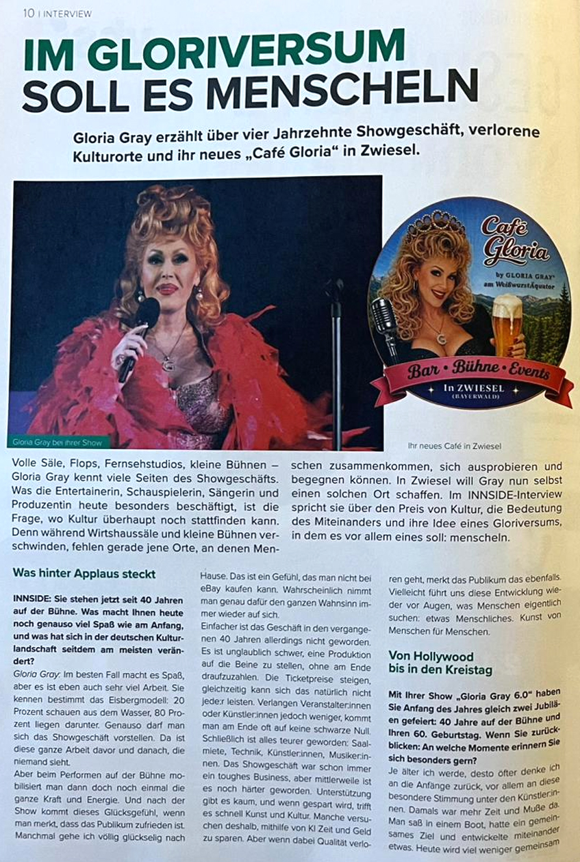 Café Gloria in Zwiesel - Presse: INNSIDE, September 2026