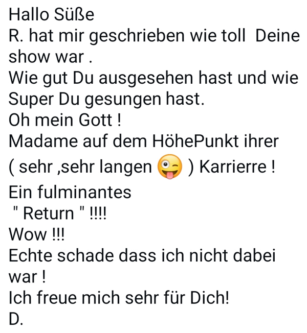 Premiere von GLORIA GRAY 6.0 im Deutschen Theater M�nchen, 21. und 22. Februar 2026 - Statements