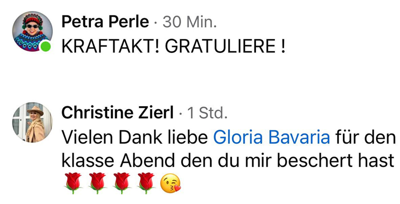 Premiere von GLORIA GRAY 6.0 im Deutschen Theater M�nchen, 21. und 22. Februar 2026 - Statements