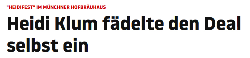 GLORIA GRAY: Invitation from Heidi Klum im Hofbruhaus Mnchen, 18.09.25 - Stern, 30.07.2025