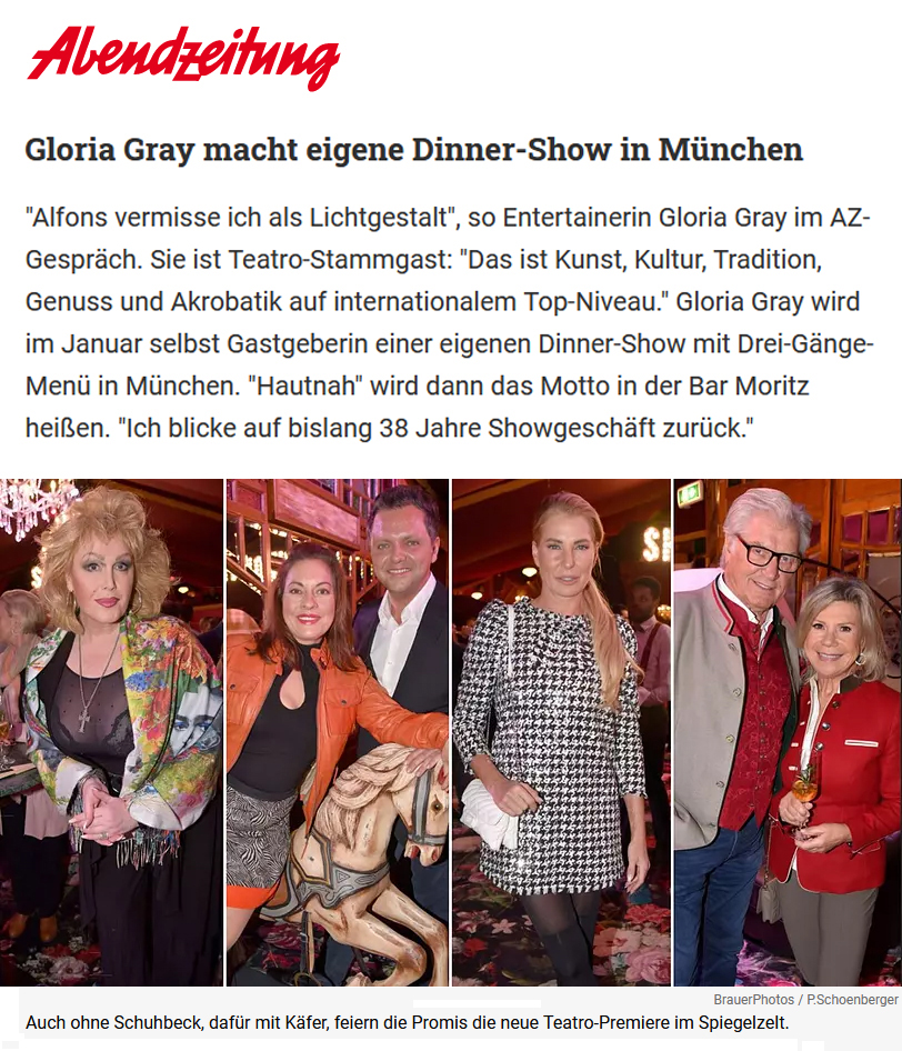 GLORIA GRAY - "Hautnah" im Moritz - AZ München, 22.11.2023